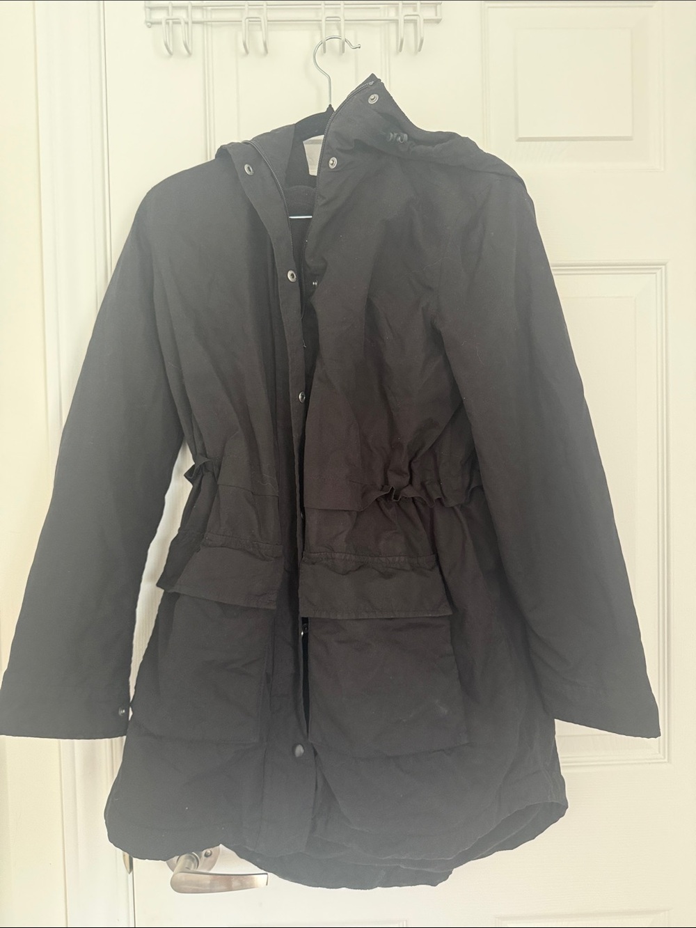 Old Navy Black Hooded Utility Parka